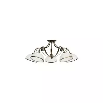 Потолочный светильник для гостиной 82 см E27, белая латунь, рустикальный стеклянный металлический потолочный светильник Licht-Erlebnisse, мультиколор