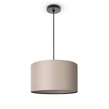 Потолочный светильник для гостиной, подвесной светильник, обеденный стол, лампа для столовой E27, однотонная ткань Paco Home, бежевый