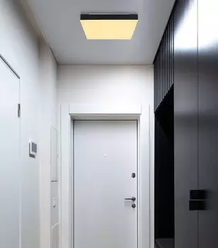 Потолочный светильник DORO LED 1x18Вт металл белый, акрил опал Ш:30см В:6,5см 3000К теплый белый Globo Lighting
