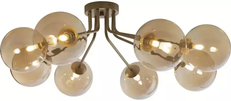 Потолочный светильник ECO-LIGHT "Нептун", лампа G9 | Лампы можно менять Высота: 28 см, цвет messingf./champ.Glas