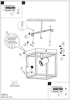 Потолочный светильник EGLO, черный