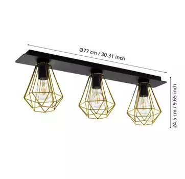 Потолочный светильник EGLO, черный