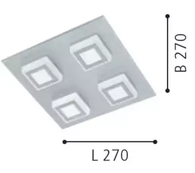 Потолочный светильник EGLO, серебряный