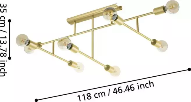 Потолочный светильник EGLO, золотой