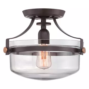Потолочный светильник Elstead Lighting, 33x26,7 см, цвет темно-коричневый/бронзовый