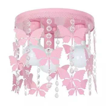 Потолочный светильник Elza Butterfly Pink Plafond - Mlp1165 Детский светильник для детской комнаты Milagro, розовый