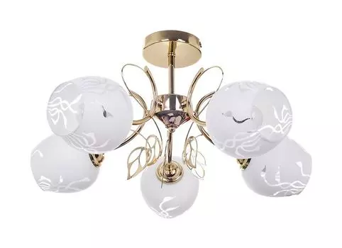 Потолочный светильник Fauna золотисто-белый E27 5x MAX 40 Вт В: 29см 56см с регулируемой яркостью Rabalux