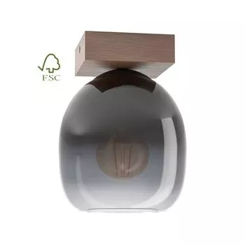 Потолочный светильник FILAGO дерево, стально-коричневый E27 1X40W В:20см 14,5см с диммированием EGLO