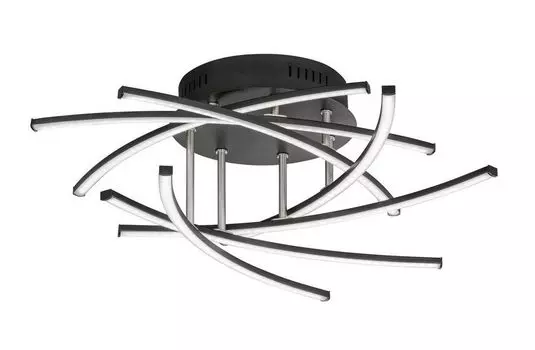 Потолочный светильник Fischer & Honsel Cross TW - песочно-черный матовый/никель матовый - 55см Fischer & Honsel Leuchten