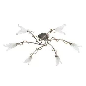 Потолочный светильник Fly, черный/серебристый/золотой и стекло, 6 лампочек Elstead Lighting, белый