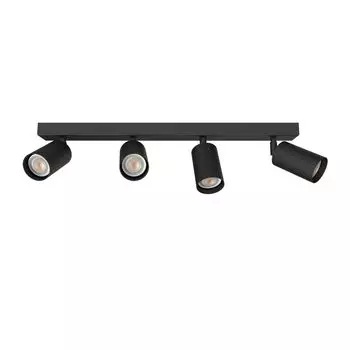 Потолочный светильник формы L, линейный Lumicom, черный