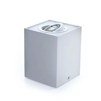 Потолочный светильник GAMA-SS накладной точечный светильник накладной светильник 96х96мм точечный светильник поворотный 45° квадратный белый из алюминия с цоколем GU10 Braytron