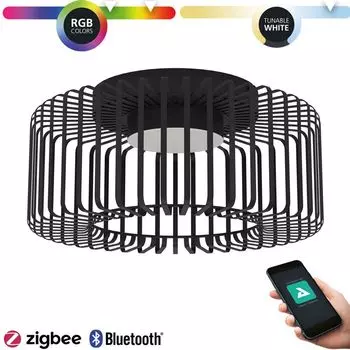 Потолочный светильник GINESTRONE-Z стальной черный LED 22Вт 2700-6500K Высота:22см 45см с диммированием и функцией Connect-Z EGLO