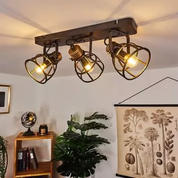 Потолочный светильник »Giovinazzo« из металла серого/медного цвета. hofstein, серебро