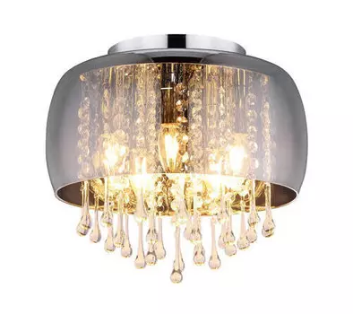 Потолочный светильник Globo, 35x28 см, прозрачный/хром