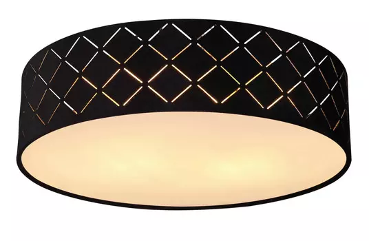 Потолочный светильник Globo, 38x10 см, черный/белый/золотой