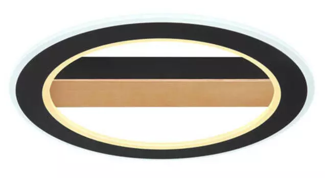 Потолочный светильник Globo, 45x5,5 см, опал/черный/темно-коричневый