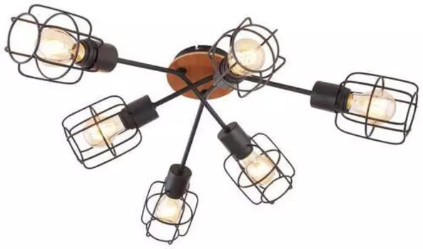 Потолочный светильник Globo, 78,5x24 см, коричневый/черный