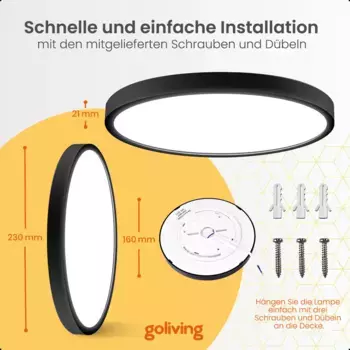 Потолочный светильник Goliving, черный