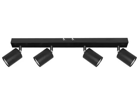 Потолочный светильник GU10 с шарниром - 4-ходовой черный ADAKAT