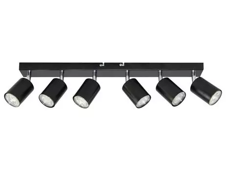 Потолочный светильник GU10 с шарниром - 6-позиционный черный ADAKAT