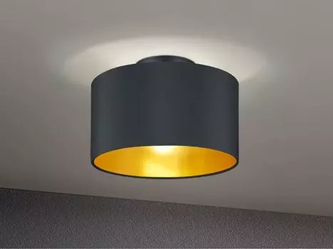 Потолочный светильник Hostel 30 см сталь черный/золотой TRIO