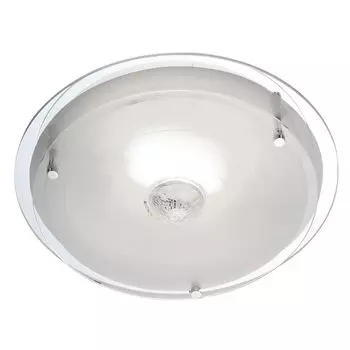 Потолочный светильник, хром, кристаллы, 23,5 см, МАЛАГА etc-shop, серебро