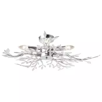 Потолочный светильник, хром, листья, D 71 см etc-shop, серебро