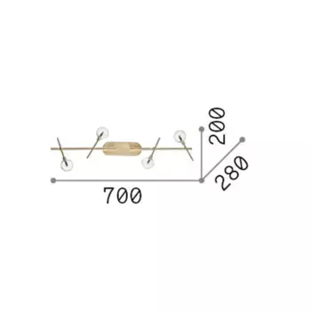 Потолочный светильник IdealLux, золотой