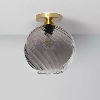 Потолочный светильник из хрусталя Кикомбе дымчато-серый LEDKIA