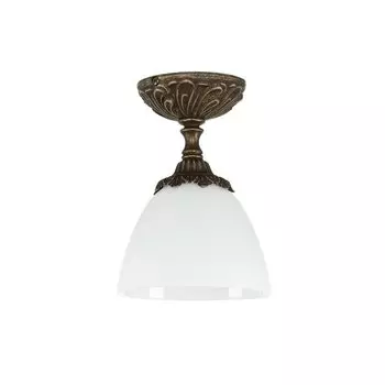 Потолочный светильник из латуни, стеклянный абажур, белая бронза, антикварный модерн, ручная работа, E14, потолочный светильник для спальни, прихожей Licht-Erlebnisse, мультиколор