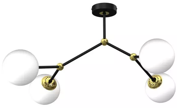 Потолочный светильник Joy Black/Gold 4Xe14 потолочный светильник Milagro, белый
