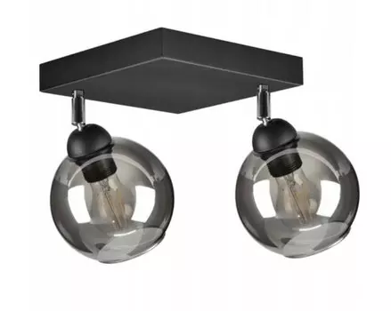 Потолочный светильник Kiki Design Bergen II цвет schwarz/glas schwarz/hochglanz schwarz