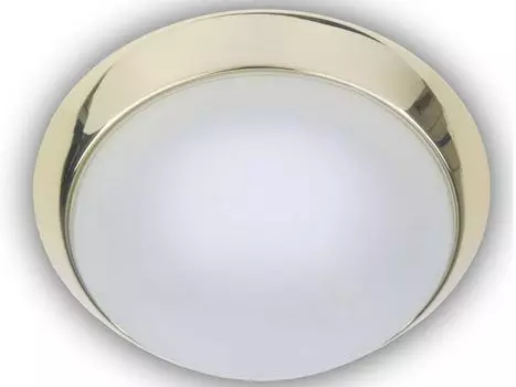 Потолочный светильник круглый, сатиновое стекло, полированная латунь, 40см офисный светильник кухонный светильник Niermann Standby