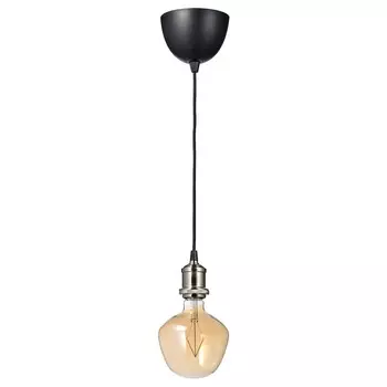 Потолочный светильник+лампа Ikea Jаllby/Molnart Nickel Plated, коричневый