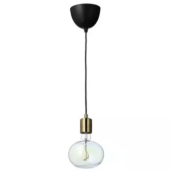 Потолочный светильник+лампа Ikea Skaftet/Molnart Brass Plated, мультиколор