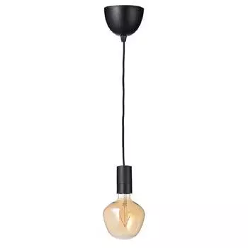 Потолочный светильник + лампочка Ikea Sunneby/Molnart, желтый/черный