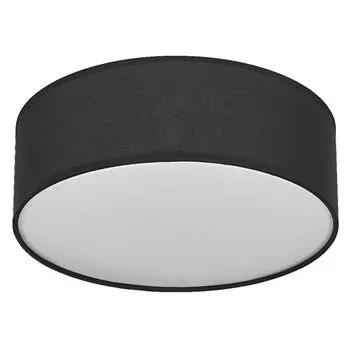 Потолочный светильник LEDVANCE ORBIS PARIS 300 мм, черный, цоколь E27, может быть оснащен смарт-лампой, качественный, современный дизайн, с тканевым абажуром, подходит для интерьера, круглый, класс защиты IP20