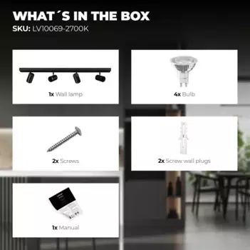 Потолочный светильник Ledvion, черный