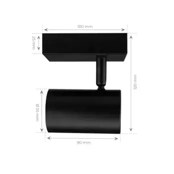 Потолочный светильник Ledvion, черный