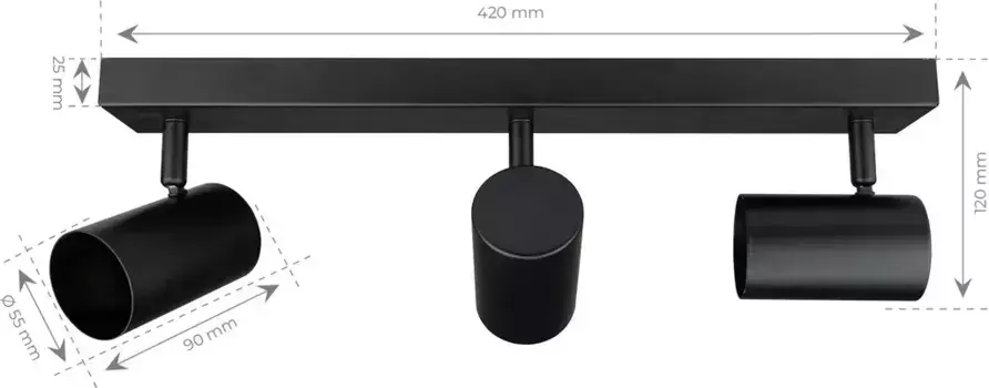 Потолочный светильник Ledvion, черный