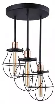 Потолочный светильник Licht-Erlebnisse MANUFACTURE цвет schwarz/kupfer