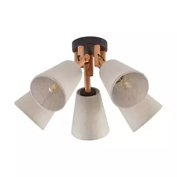 Потолочный светильник Licht-Erlebnisse VAIO цвет holz hell/greige (grau-beige)/schwarz