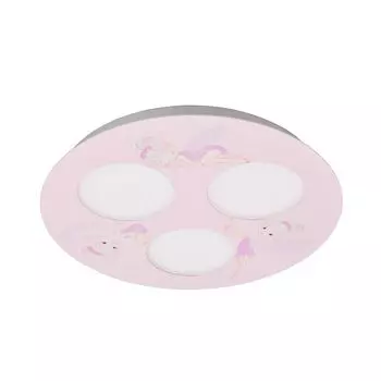 Потолочный светильник Lindby "Kaydee" из металла, розовый