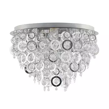 Потолочный светильник Lindby "Kisana" из хромированного металла, серебро