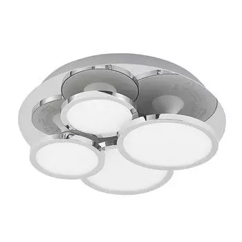 Потолочный светильник Lindby Leontino из хромированного металла, серебро