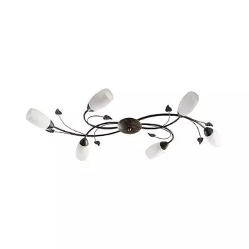 Потолочный светильник Lindby "Стефания" коричневого цвета из стекла