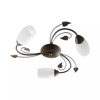 Потолочный светильник Lindby "Стефания" коричневого цвета из стекла, белый