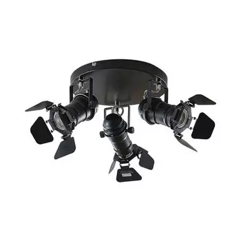 Потолочный светильник Lindby 'Tilen' черного цвета из металла, черный