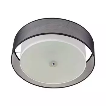 Потолочный светильник Lindby 'Tobia' черного цвета из текстиля